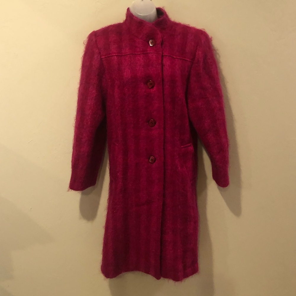 Vintage Dale Dressin for Paul Levy Designs New York Mohair Wool Coat Size Large